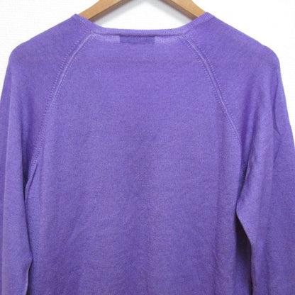 Good Prada Wool Silk V-Neck Knit Cut and Sewn Size 50 Purple Men's Used
