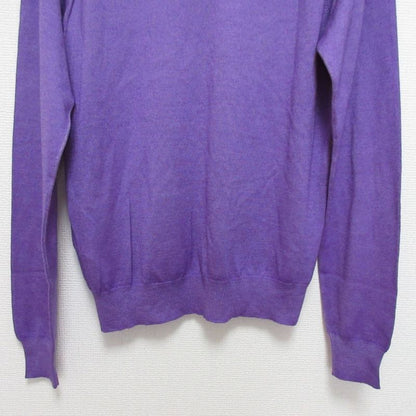 Good Prada Wool Silk V-Neck Knit Cut and Sewn Size 50 Purple Men's Used