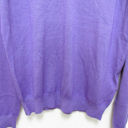 Good Prada Wool Silk V-Neck Knit Cut and Sewn Size 50 Purple Men's Used