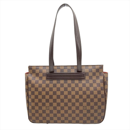Louis Vuitton Vallioli PM Tote Bag Damier Ebène N51123 Brown Gold Hardware