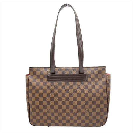 Louis Vuitton Vallioli PM Tote Bag Damier Ebène N51123 Brown Gold Hardware