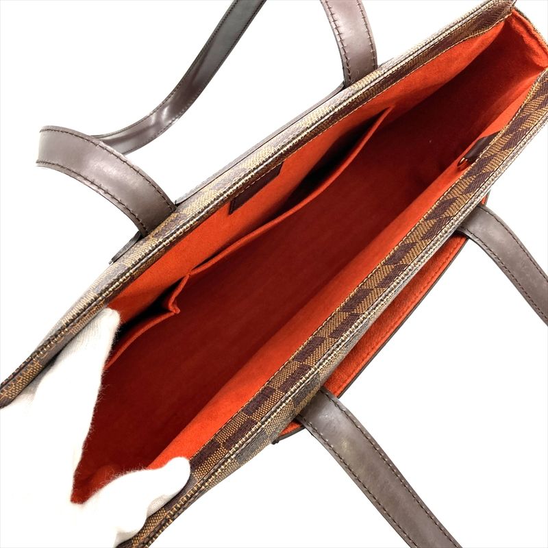 Louis Vuitton Vallioli PM Tote Bag Damier Ebène N51123 Brown Gold Hardware