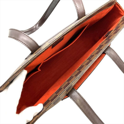 Louis Vuitton Vallioli PM Tote Bag Damier Ebène N51123 Brown Gold Hardware