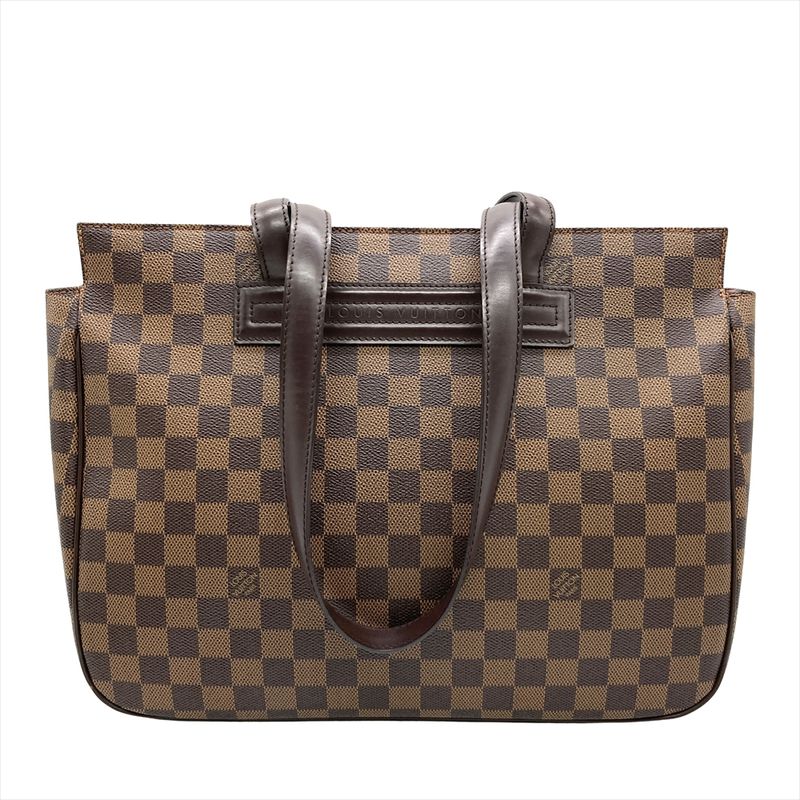 Louis Vuitton Vallioli PM Tote Bag Damier Ebène N51123 Brown Gold Hardware