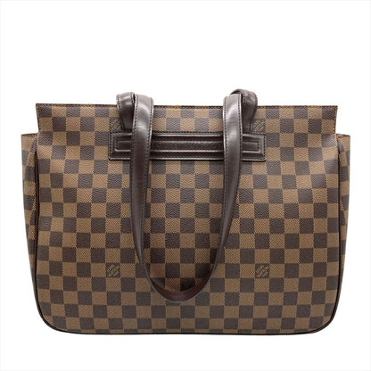 Louis Vuitton Vallioli PM Tote Bag Damier Ebène N51123 Brown Gold Hardware