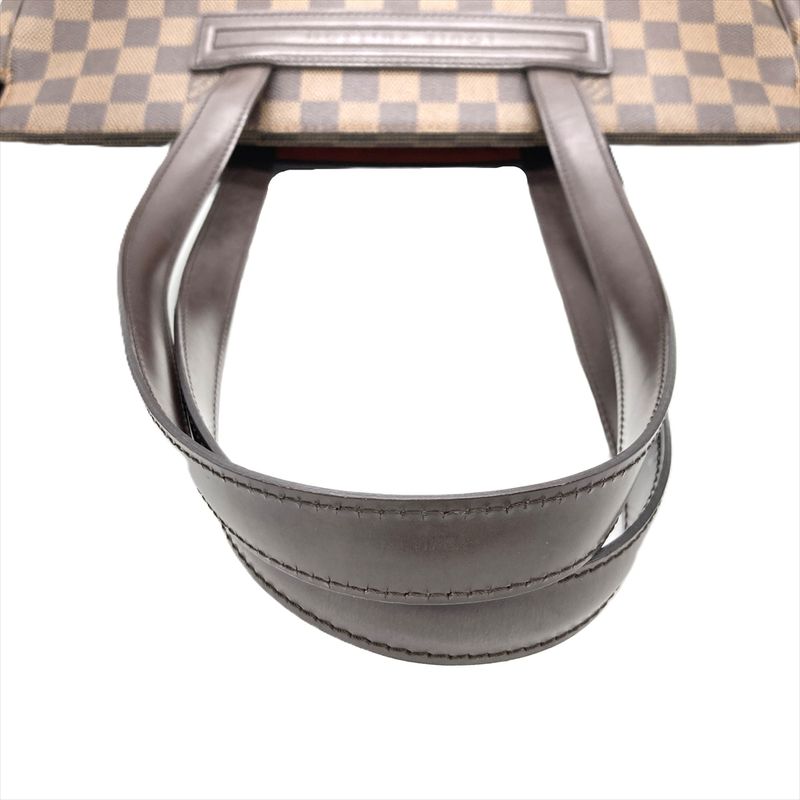 Louis Vuitton Vallioli PM Tote Bag Damier Ebène N51123 Brown Gold Hardware