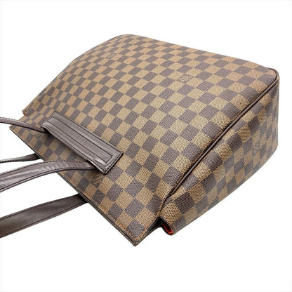 Louis Vuitton Vallioli PM Tote Bag Damier Ebène N51123 Brown Gold Hardware