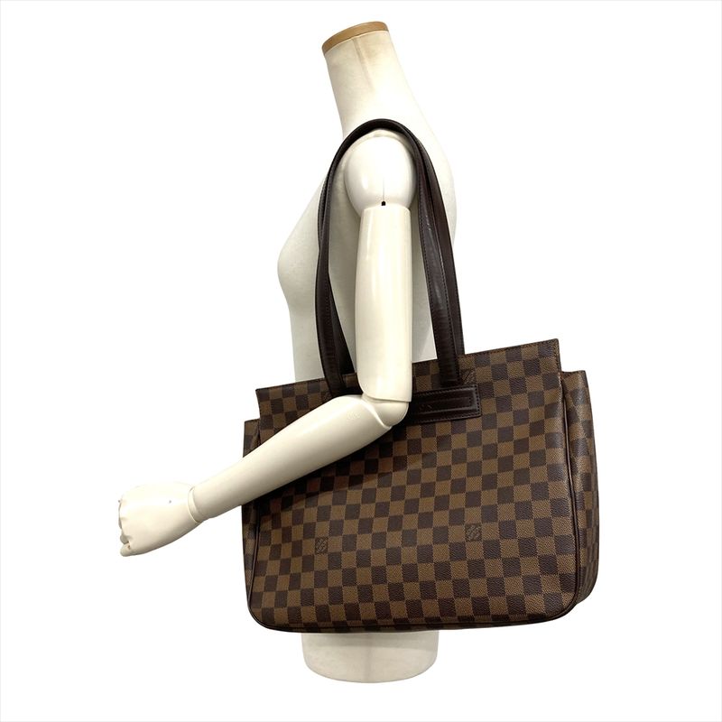 Louis Vuitton Vallioli PM Tote Bag Damier Ebène N51123 Brown Gold Hardware