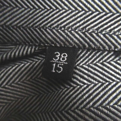 Gucci Herringbone Pattern Long Sleeve Dress Shirt 020726 Z1234 Size 38/15 Gray