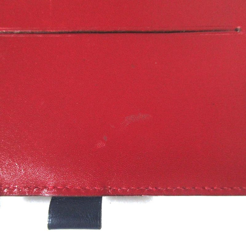 Good Hermes a Engraved Agenda A6 Box Calf Notebook Cabas - Navy and Red Men