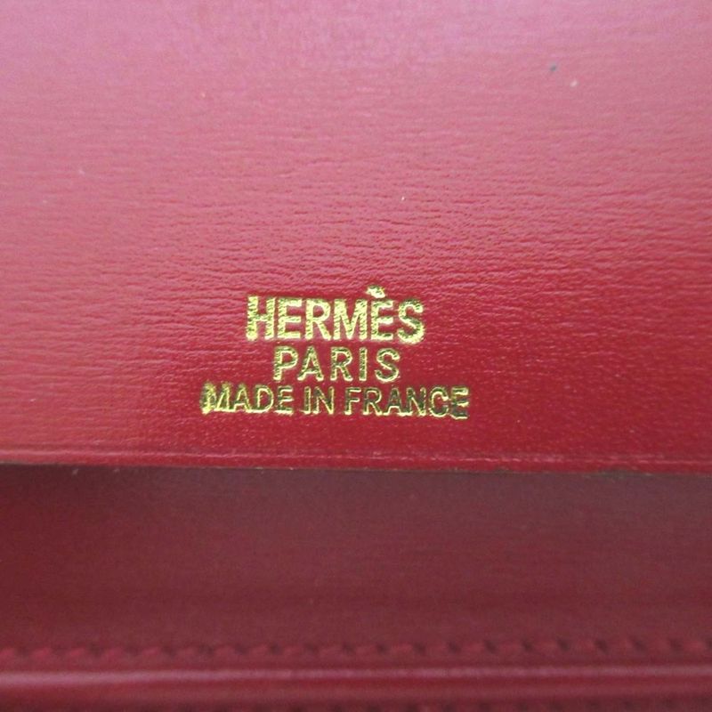 Good Hermes a Engraved Agenda A6 Box Calf Notebook Cabas - Navy and Red Men