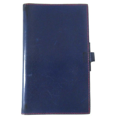 Good Hermes a Engraved Agenda A6 Box Calf Notebook Cabas - Navy and Red Men