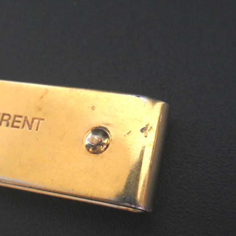 Good Saint Laurent Paris Money Clip Id Bill Clip Gold Color Men Women Used