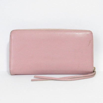 Good Balenciaga Round Zipper Long Wallet Long Wallet Pink Ladies Secondhand Used