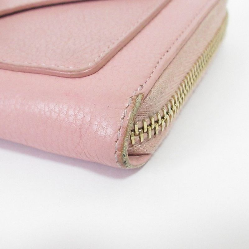 Good Balenciaga Round Zipper Long Wallet Long Wallet Pink Ladies Secondhand Used