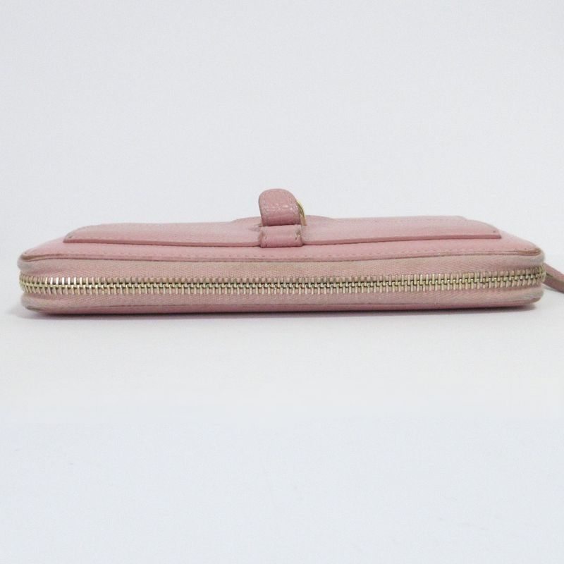 Good Balenciaga Round Zipper Long Wallet Long Wallet Pink Ladies Secondhand Used