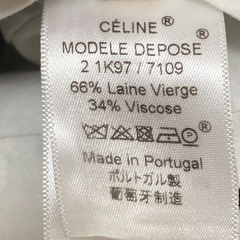 Good Celine Phoebe Period Wool Rayon Slack Pants Size 38 Black Women's Used