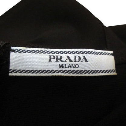 Prada Sleeveless Knit Long Dress M Size Black Women's Used