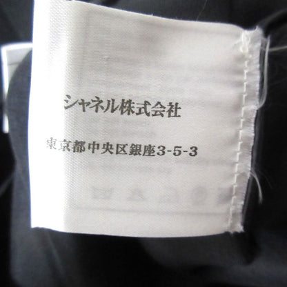 Good Chanel 05a Tweed Pleated Knee Length Skirt P26848 Size 36 Black Ladies Used