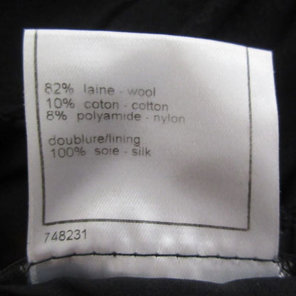 Good Chanel 05a Tweed Pleated Knee Length Skirt P26848 Size 36 Black Ladies Used