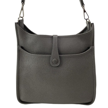 Hermes Shoulder Bag Evelyn 3 III PM Graphite Silver Hardware