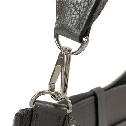 Hermes Shoulder Bag Evelyn 3 III PM Graphite Silver Hardware