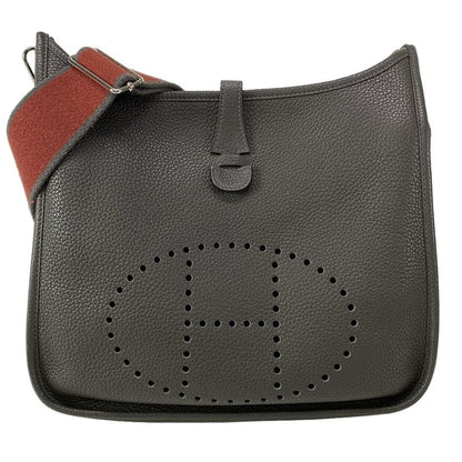 Hermes Shoulder Bag Evelyn 3 III PM Graphite Silver Hardware