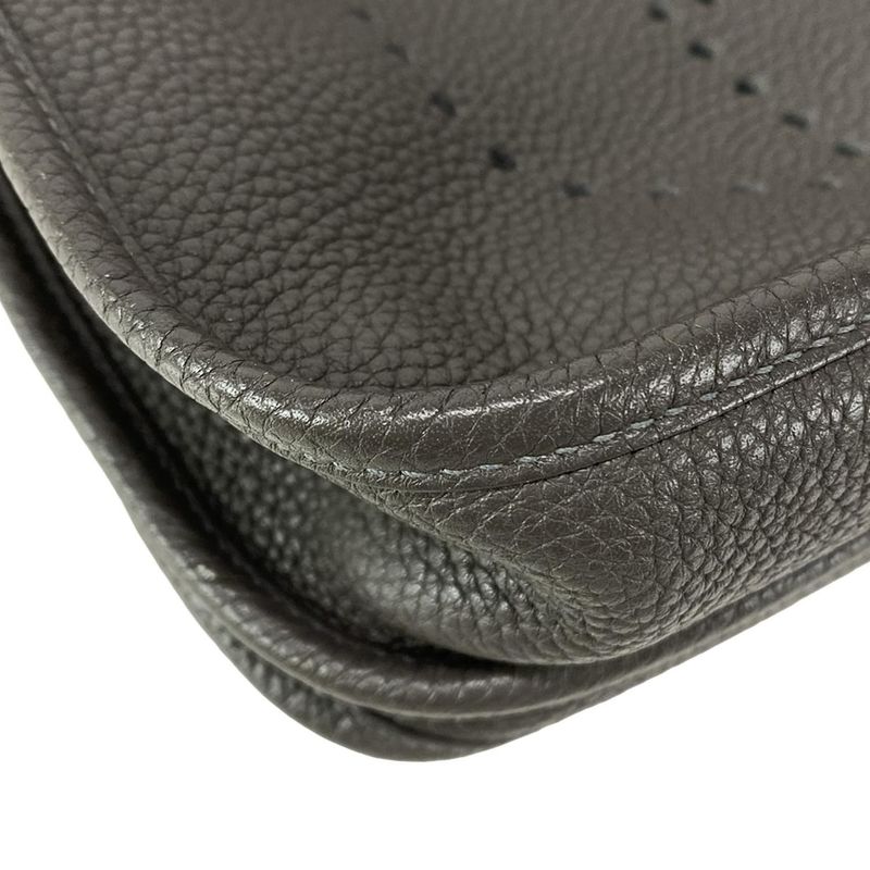 Hermes Shoulder Bag Evelyn 3 III PM Graphite Silver Hardware