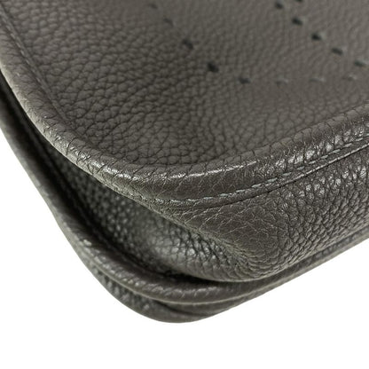 Hermes Shoulder Bag Evelyn 3 III PM Graphite Silver Hardware