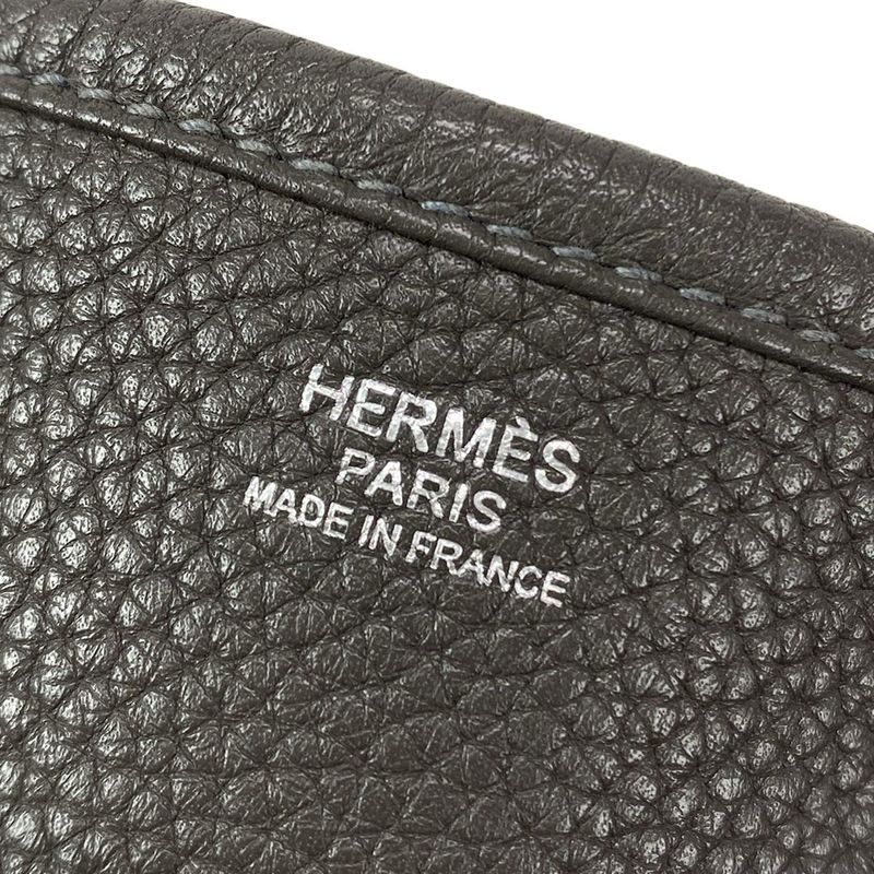 Hermes Shoulder Bag Evelyn 3 III PM Graphite Silver Hardware
