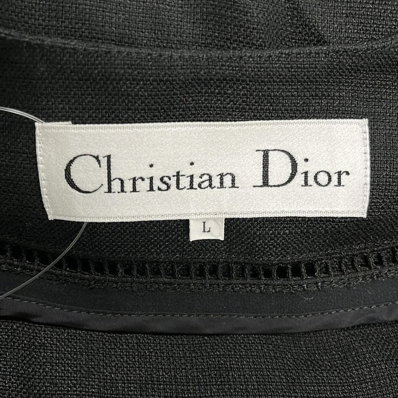 Dior/christian Dior Jacket Size L Women - Black Short Sleeves Fall/spring