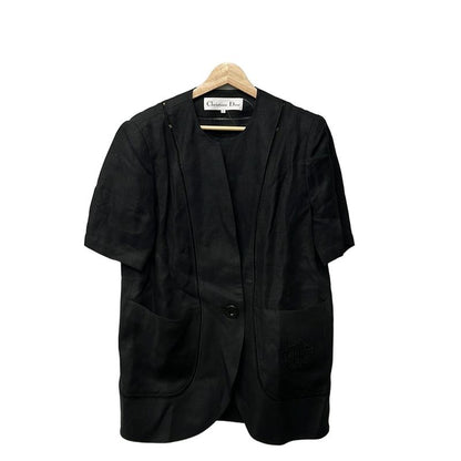 Dior/christian Dior Jacket Size L Women - Black Short Sleeves Fall/spring