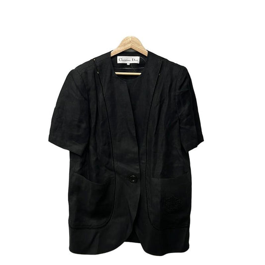 Dior/christian Dior Jacket Size L Women - Black Short Sleeves Fall/spring