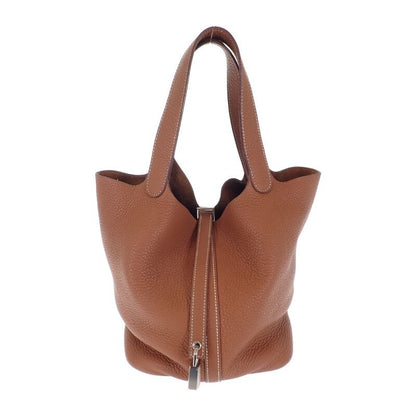 Hermes Picotin Lock MM H060991ck37 Handbag Taurillon Clemence Gold Silver