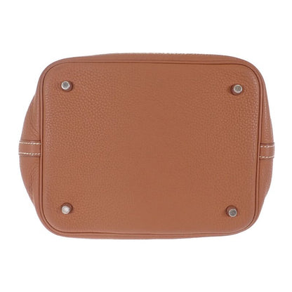 Hermes Picotin Lock MM H060991ck37 Handbag Taurillon Clemence Gold Silver
