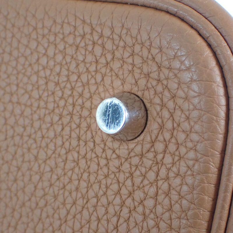 Hermes Picotin Lock MM H060991ck37 Handbag Taurillon Clemence Gold Silver