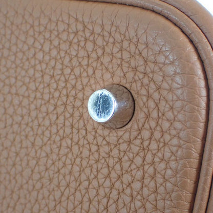 Hermes Picotin Lock MM H060991ck37 Handbag Taurillon Clemence Gold Silver