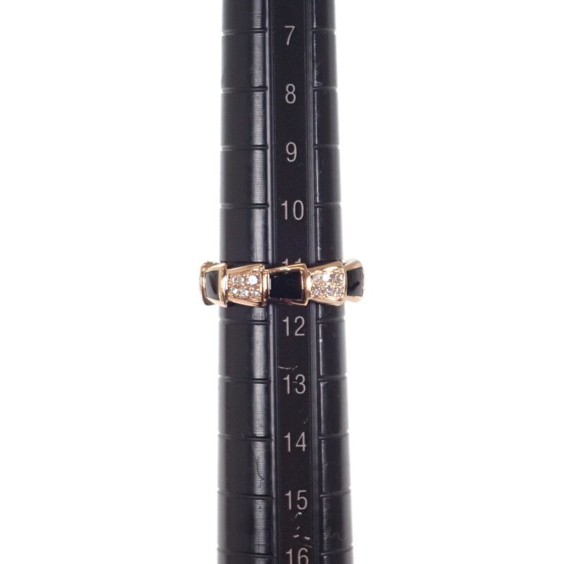 Bulgari Bvlgari Serpenti Viper No 11 52 356630 Ring 18K Pink Gold With Diamonds