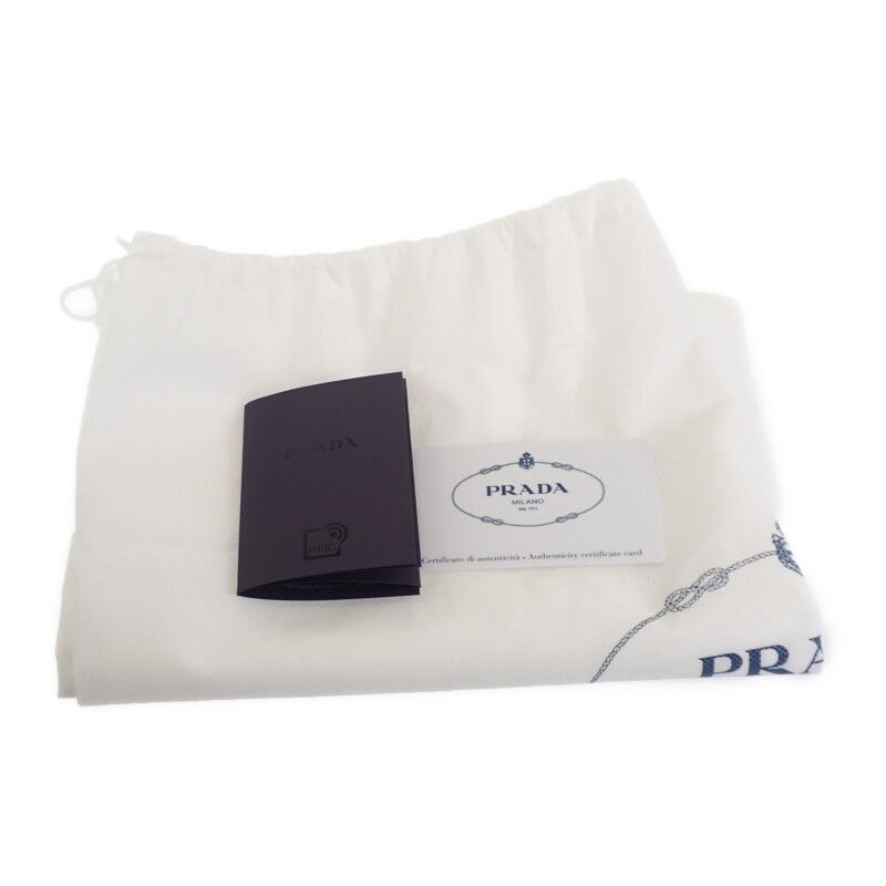 Prada Logo Jacquard Shoulder 1bh089_ucw_f0b16 Canvas Shoulder Bag Leather Beige