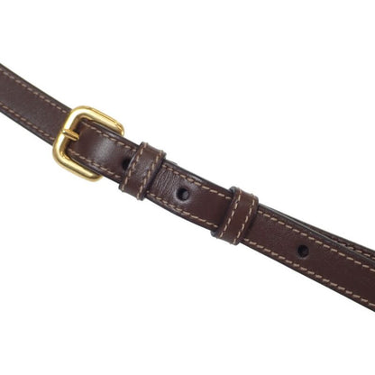 Prada Logo Jacquard Shoulder 1bh089_ucw_f0b16 Canvas Shoulder Bag Leather Beige