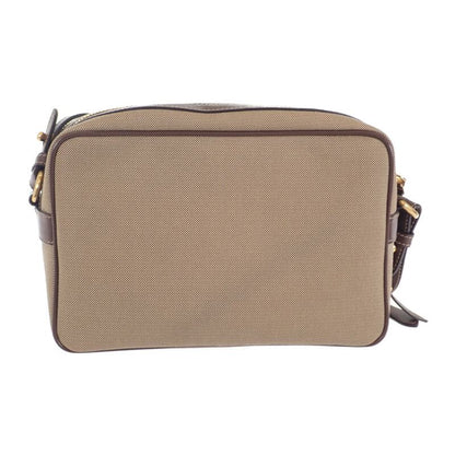 Prada Logo Jacquard Shoulder 1bh089_ucw_f0b16 Canvas Shoulder Bag Leather Beige