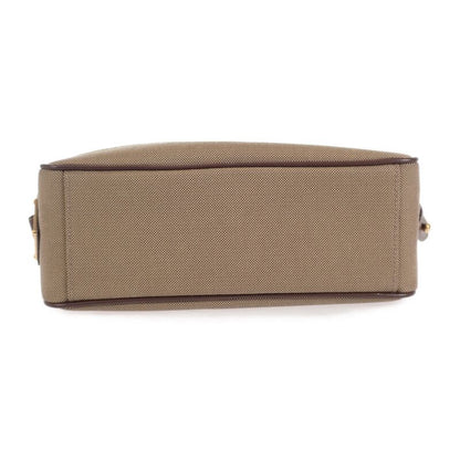 Prada Logo Jacquard Shoulder 1bh089_ucw_f0b16 Canvas Shoulder Bag Leather Beige