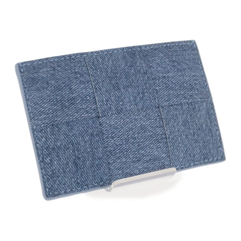 Bottega Veneta Cassette 748052v49k14288 Card Case Lambskin Blue Melange Ice