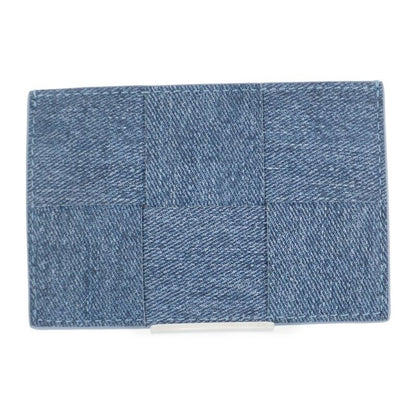 Bottega Veneta Cassette 748052v49k14288 Card Case Lambskin Blue Melange Ice