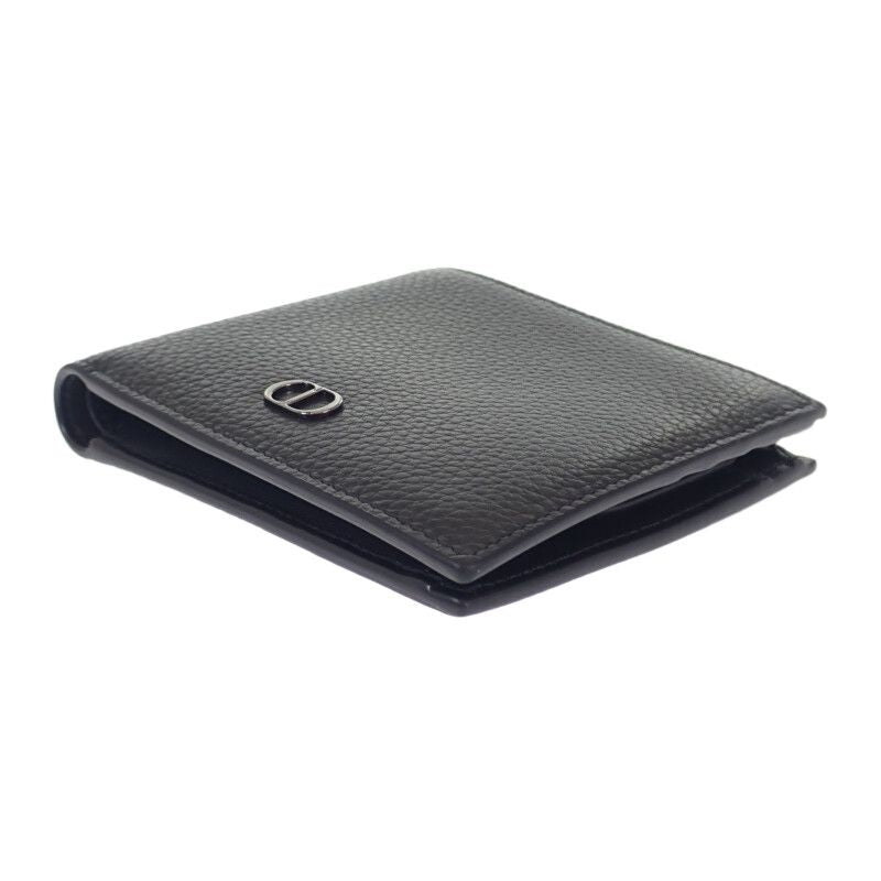Christian DIOR CD Icon Wallet 2esbc027cdi_h00n Bifold Wallet Grain Calf Leather