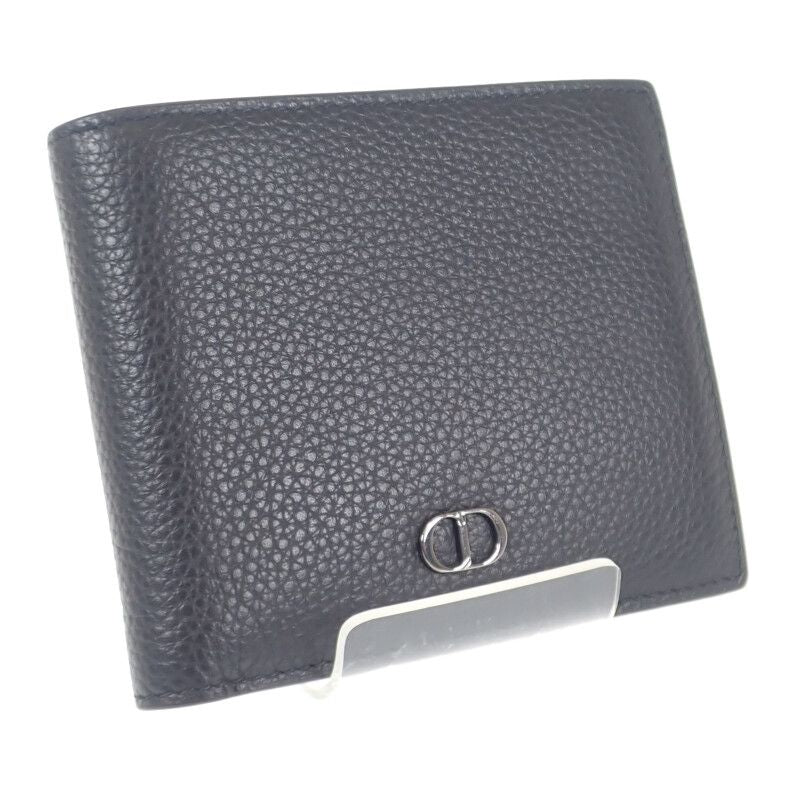 Christian DIOR CD Icon Wallet 2esbc027cdi_h00n Bifold Wallet Grain Calf Leather