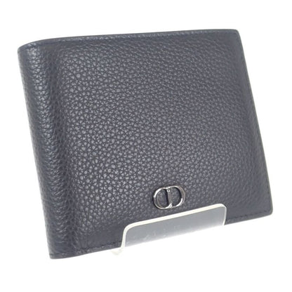 Christian DIOR CD Icon Wallet 2esbc027cdi_h00n Bifold Wallet Grain Calf Leather
