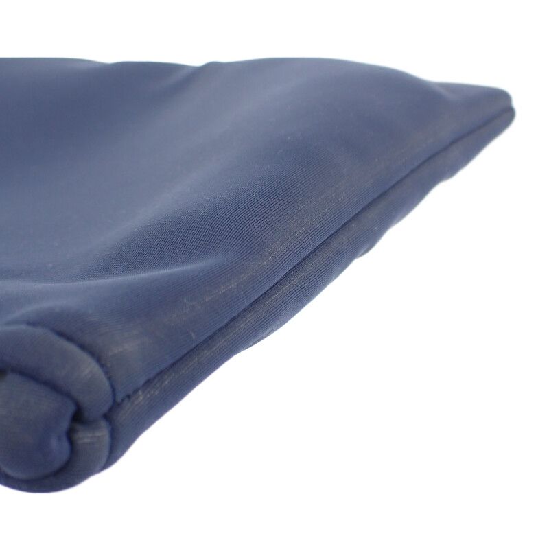 Hermes Trousse Flat MM Neobain Pouch Nylon Polyurethane Navy Ladies [AB