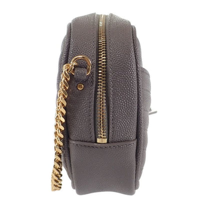 Saint Laurent Roux Mini Bag 612579 Shoulder Bag Calf Gray Gold Hardware Women's