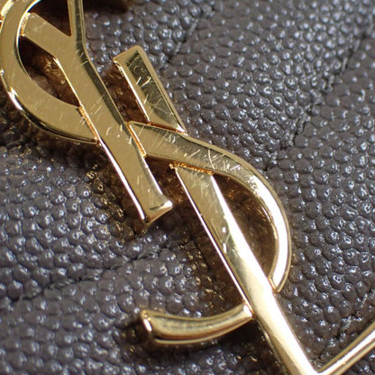 Saint Laurent Roux Mini Bag 612579 Shoulder Bag Calf Gray Gold Hardware Women's